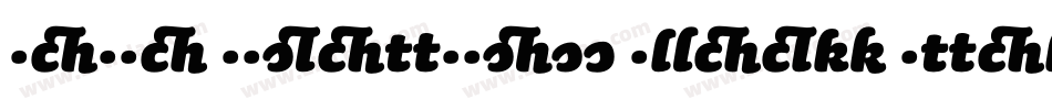 Sauna Ligatures Black Italic Swash字体转换